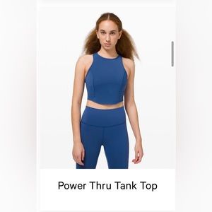 Lululemon Blur Power Thru Crop Tank Top Size 2